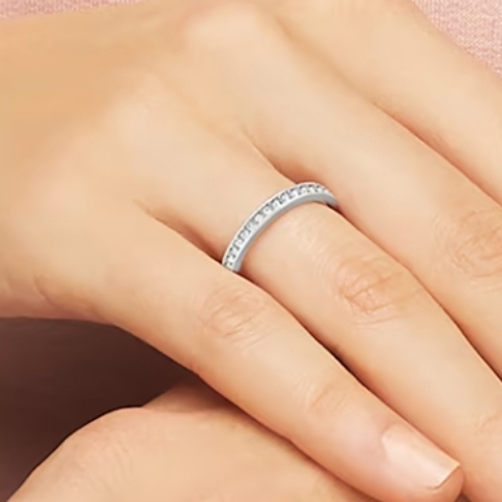 New Giani Bernini sterling silver cubic zirconia ring, size 7